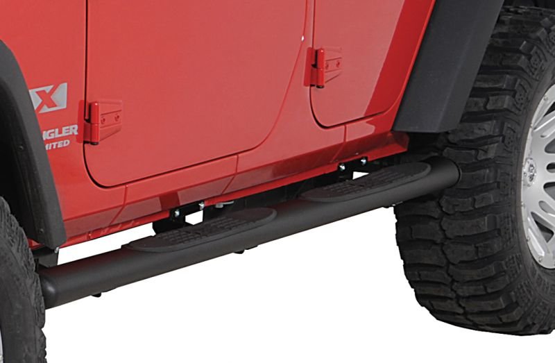 Rugged Ridge 11591.08 4" Oval Tube Steps for 07-18 Jeep Wrangler Unlimited JK 4 Door
