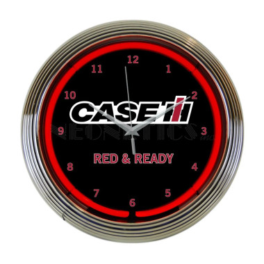 Neonetics 8CASEC Case Ih Red And Ready Neon Clock