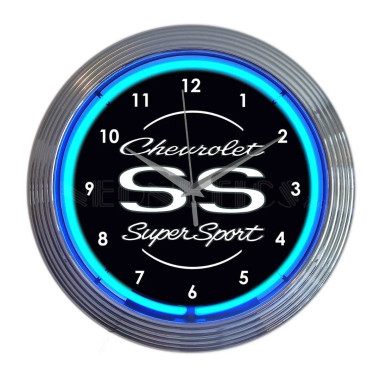 Neonetics 8CHVSS Chevrolet Ss Super Sport Blue Neon Clock
