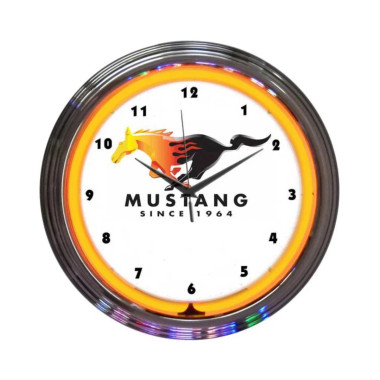 Neonetics 8MUST2 Ford Mustang Orange Neon Clock