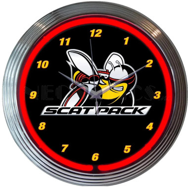 Neonetics 8SCATB Dodge Scat Pack Neon Clock