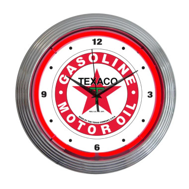 Neonetics 8TXOIL Texaco Motor Oil Neon Clock