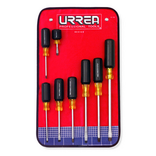 URREA Screwdriver Set 4, 6, 8, 1-1/2 in. Long Standard Tip No. 1,2,3 Phillips