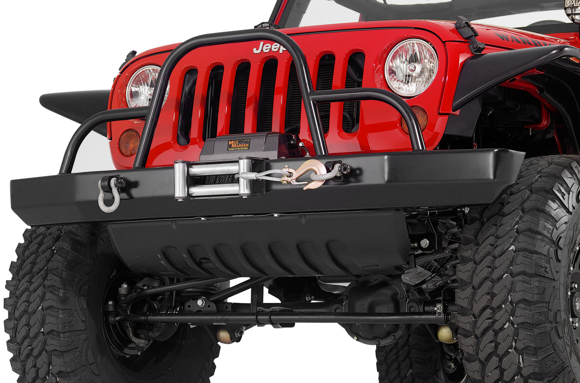 Warrior Products  Front Rock Crawler Bumper with Winch Mount for 07-18 Jeep Wrangler JK
