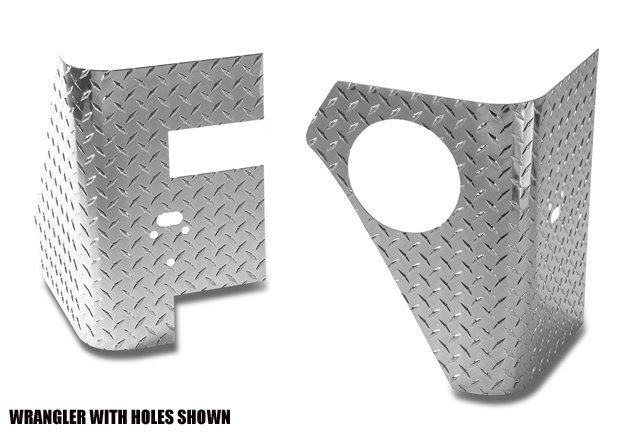 Warrior Products Rear Corners with Holes for 97-06 Jeep Wrangler TJ with Bushwacker Flares
