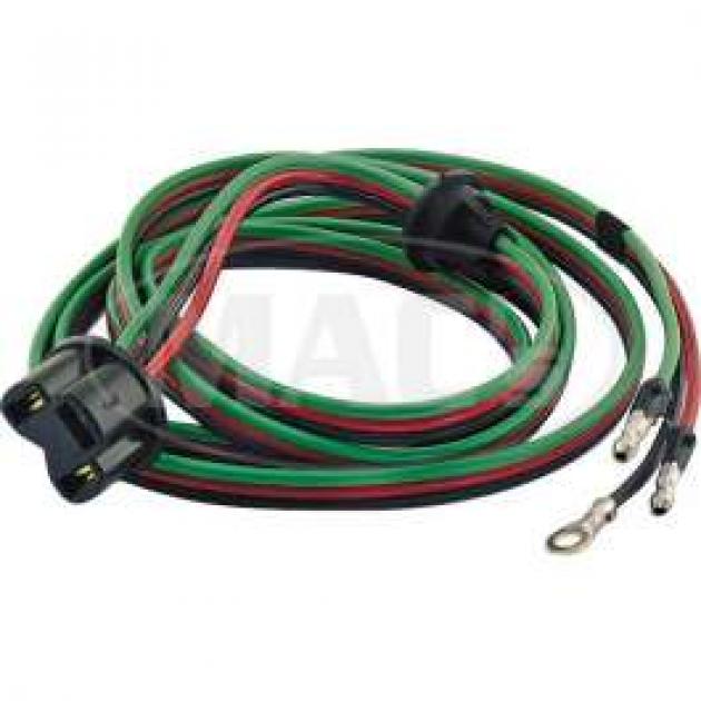 Headlight Socket Wire - PVC Wire - Right - With Full Length Ground Wire - 68 Long