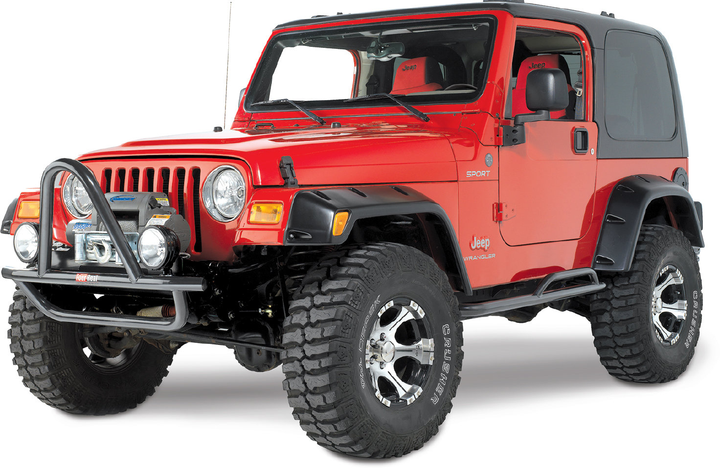 Quadratec 6" Pocket Style Fender Flares for 97-06 Jeep Wrangler TJ & Unlimited