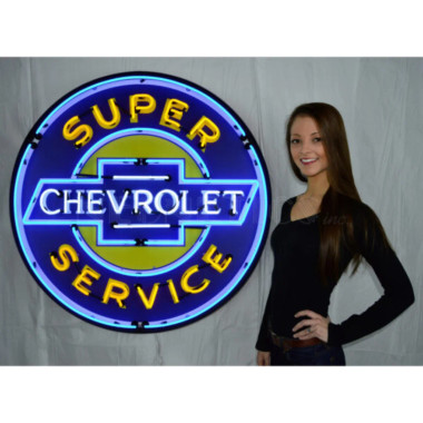 Neonetics 9CHEVYB Super Chevrolet Service Neon Sign In 36" Steel Can