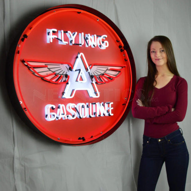Neonetics 9GSFLY Flying A Gasoline Neon Sign In 36" Steel Can