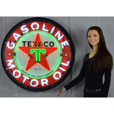 Neonetics 9TXOIL Texaco Motor Oil Neon Sign In 36" Steel Can