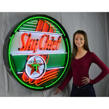 Neonetics 9TXSKY Texaco Sky Chief Neon Sign In 36" Steel Can