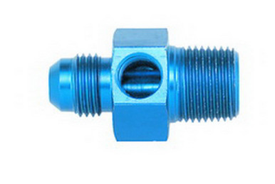 Aeroquip #6 to 1/4in NPT Str Adpt w/ 1/8in NPT Port FCM2276