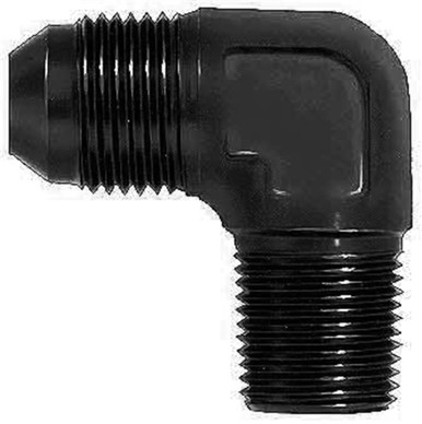 Aeroquip 90 Deg Alum #8 Flare 1/4 in Black FCM5036