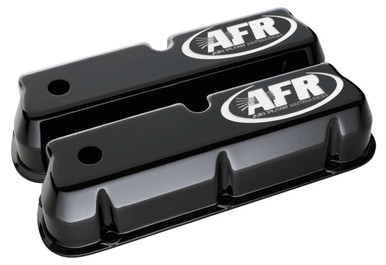 Air Flow Research SBF Tall Alum Valve Cvr Black w/AFR Logo 6715