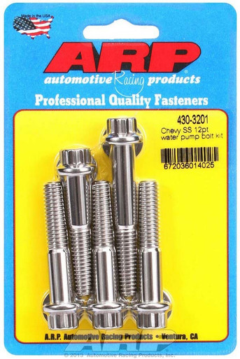 ARP S/S Water Pump Bolt Kit Chevy 12pt. 430-3201