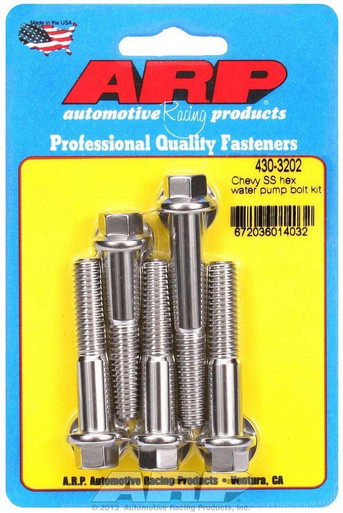 ARP S/S Water Pump Bolt Kit Chevy 6pt. 430-3202