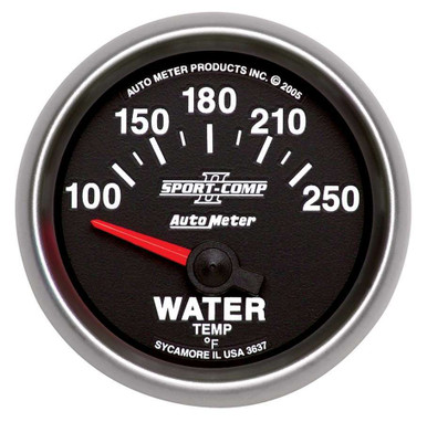 Autometer 2-1/16in S/C II Water Temp. Gauge 100-250 3637