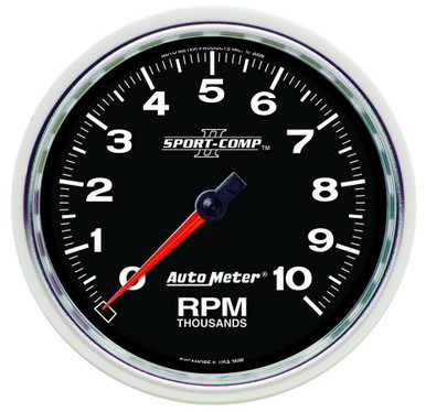 Autometer 5in S/C II In-Dash Tach 10K RPM 3698
