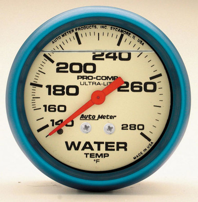 Autometer 2-5/8 Ultra-Nite Water Temp Gauge 140-280 4231