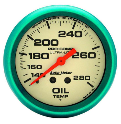 Autometer 2-5/8 Ultra-Nite Oil Temp Gauge 140-280 4541
