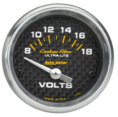 Autometer C/F 2-1/16in Voltmeter 8-18 Volts 4791
