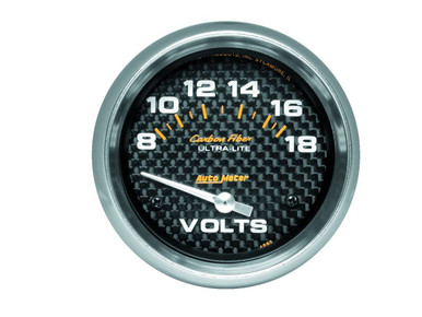 Autometer C/F 2-5/8in Voltmeter 8-18 Volts 4891