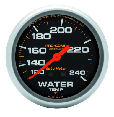 Autometer 120-240 Water Temp. Gaug 12' long 5433