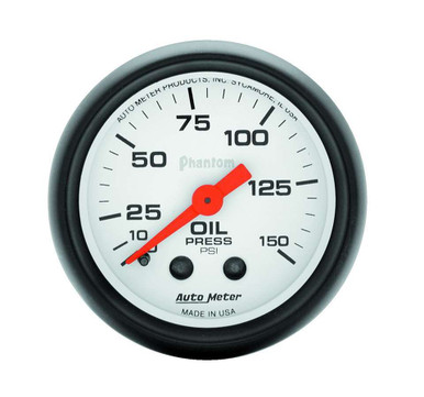 Autometer 2-1/16in Phantom Oil Press. Gauge 0-150psi 5723