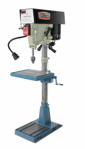 Baileigh DP-15VSF 110/220V Single Phase (Prewired 110) 15in. Variable Speed Floor Drill Press. Inverter Driven
