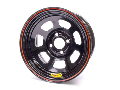 Bassett Wheel 14x7 D-Hole 4x4.25 in 3in BS Black 47SP3