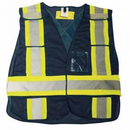 Big K Clothing Navy Blue Mesh Safety Vest