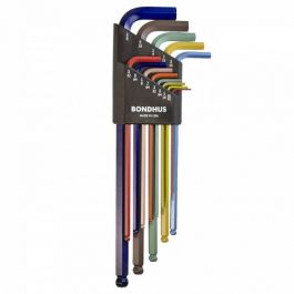 Bondhus 13pc ColorGuard Ball End Hex Key Set - SAE - Extra Long