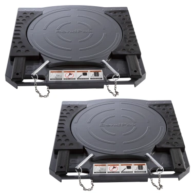 Bendpak Aluminum-Stainless Deluxe Alignment Turnplates / Set of Two / 18.5" x 18.5"