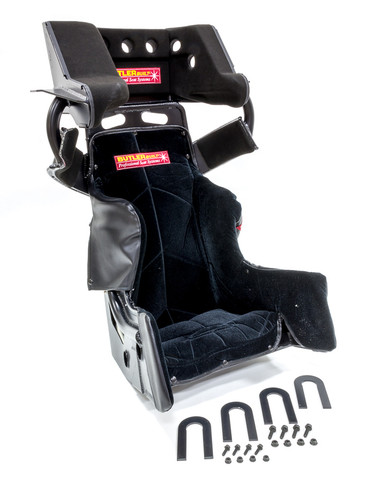 Seat 17-1/2in Sprint Adv Slide Job Flat Black ADV-17308-03-4001-FB