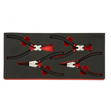 Boxo BX025-R 4 Pc Circlip Plier Set