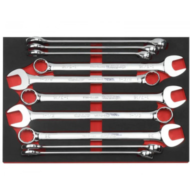Boxo BX154-R2 10 Pc. Metric & SAE XL Large Combination Wrench Set