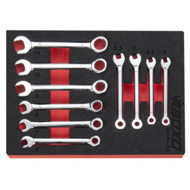 Boxo BX364-R2 10-Piece Metric Mini Combination Wrench Set