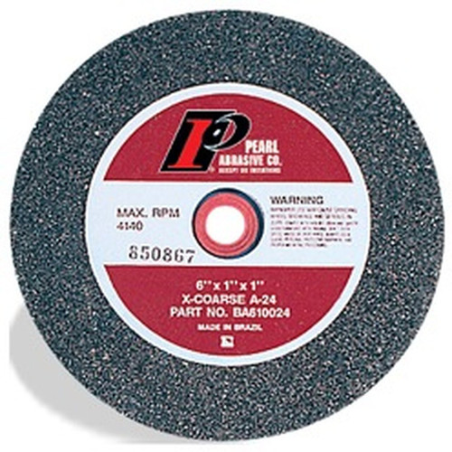 AO Bench Grinding Wheels for Metal, 6" x 1/2" x 1", Type 1 Shape A24