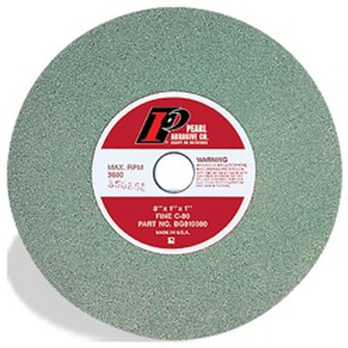Green SC Bench Grinding Wheels for Metal, 6" x 3/4" x 1", Type 1 Shape C60