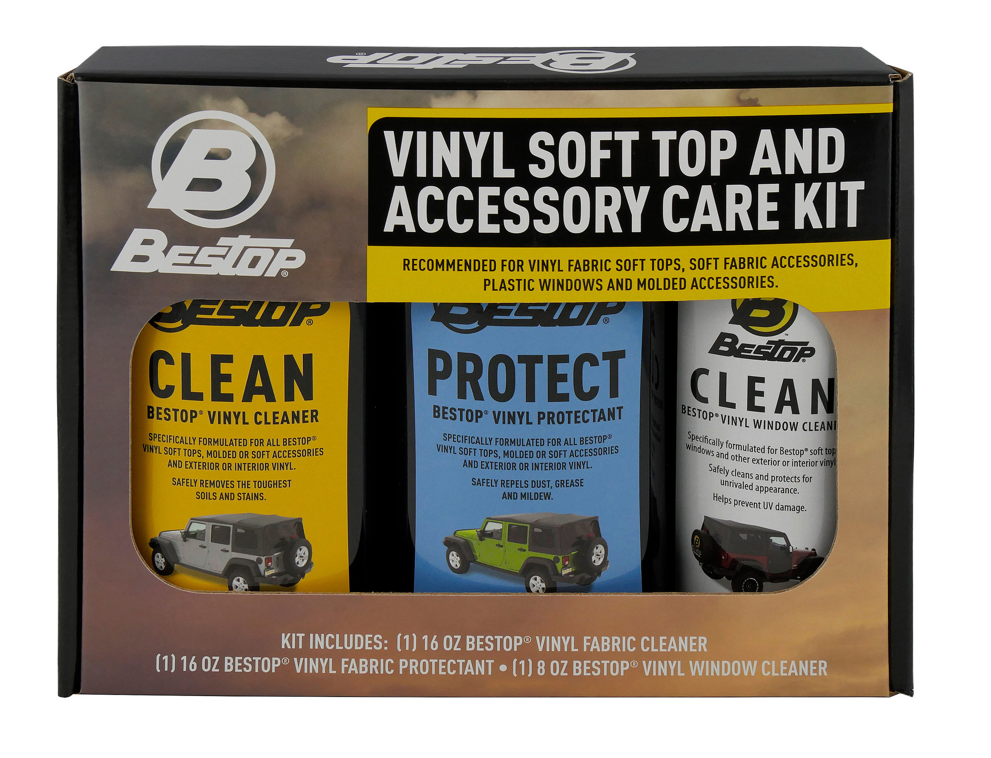 Bestop 11215-00 Three Pack Cleaner and Protectant Kit