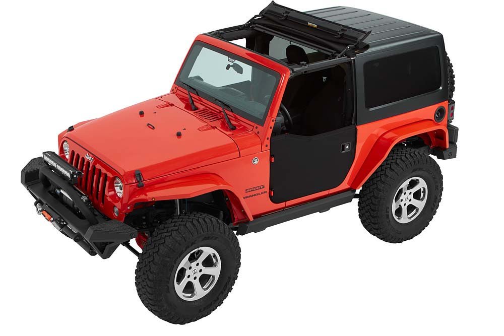 Bestop 5304035 Front Half Doors in Black Diamond for 07-18 Jeep Wrangler JK