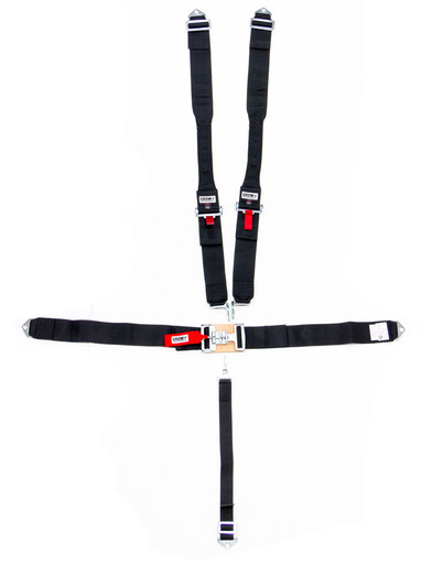 Crow 5-Pt Harness Big Latch Blk Hans Bolt In Pull Do 11064DB