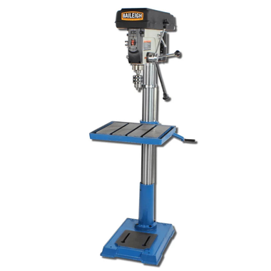 Baileigh DP-2012F-HD-V3 220V Single Phase 20in. Floor Drill Press 12 Spindle Speeds. 16.5in x18.5in. Table MT4. LED Worklight