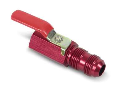 Earls Shut Off Valve 1/2 Npt -10an Bulkhead (Red Alm) 230505ERL