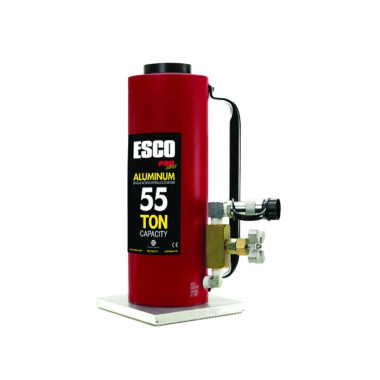 Esco 10314 Jack, 55 Ton Lightweight Aluminum With Shut Off Valve and Base Plate, 10 Stroke