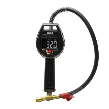 Esco 10961 Tire Inflator - Digital LCD Gauge w/ Clip on Chuck
