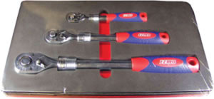 3 Piece Extendable Monster Ratchet Set -1/2in, 3/8in & 1/4inDrive