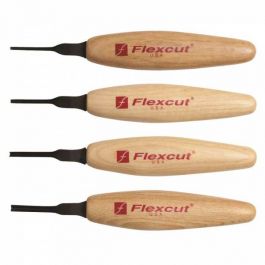 Flexcut 4pc Parting Micro Tool Set (60 Degrees)