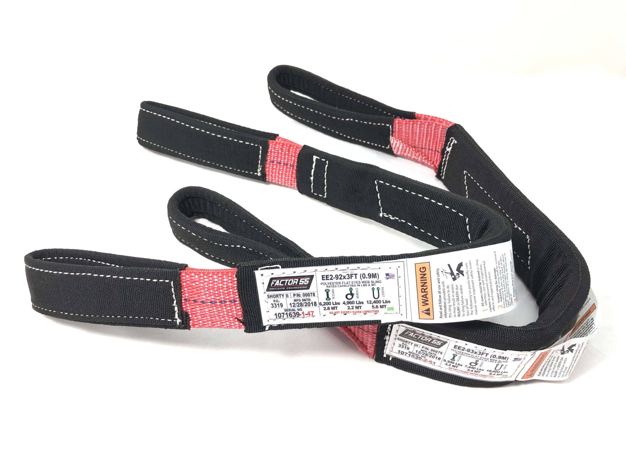 Factor 55 00078 Shorty Strap II 3' x 2"