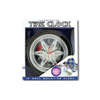 14 inBack Lit Tire Wall Clock